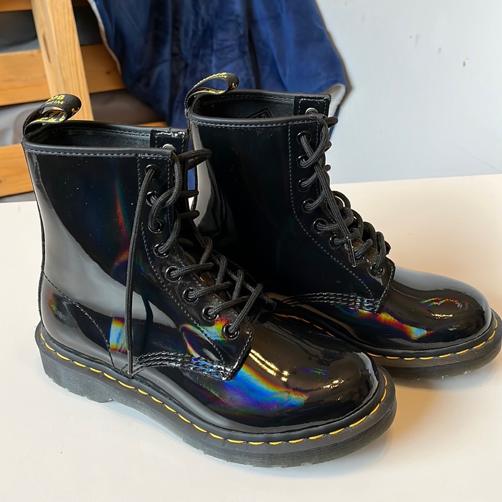 Doc Martens patent leather boots size 7 hardly worn